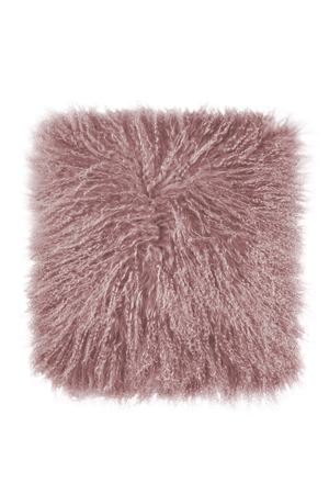 Подушка декоративная Togas нордик меховая розовая 40x40