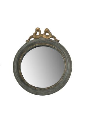 Зеркало Glasar круглое настенное в винтажном стиле с вензелем сверху 19x3x23 см