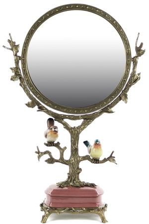 Зеркало настольное с птицами Glasar 37x14x56см