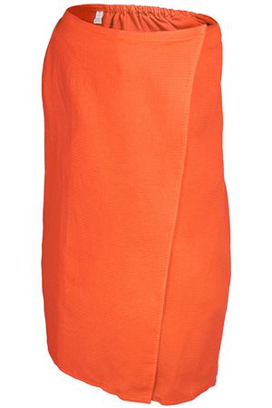 Вафельная накидка для женщин Банные штучки 145x78 см оранжевая