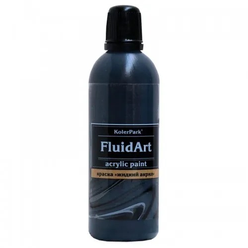 Где купить Краска KolerPark fluid art черный 80 мл KolerPark 