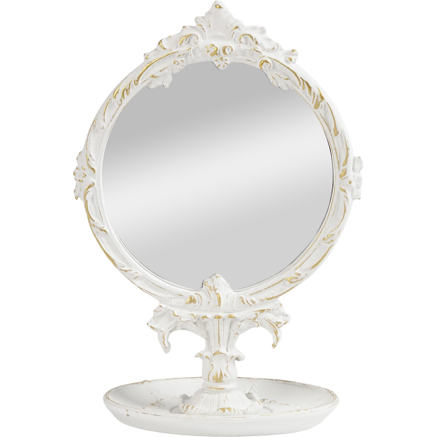 Где купить Зеркало настольное Glasar белое 16х13х23 см Glasar 