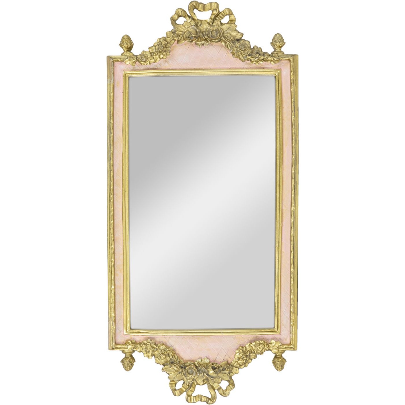 Где купить Зеркало настенное Glasar розовое 19х3х40 см Glasar 