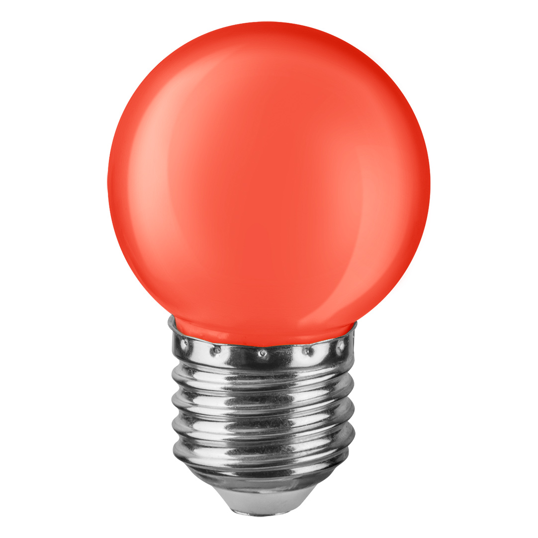 Где купить Лампа светодиодная Navigator шарик цветной 1Вт цоколь E27 (красная) Navigator 