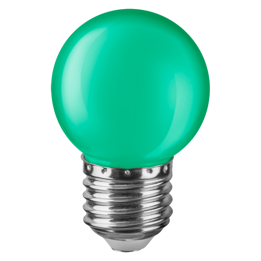 Где купить Лампа светодиодная Navigator шарик цветной 1Вт цоколь E27 (зеленая) Navigator 