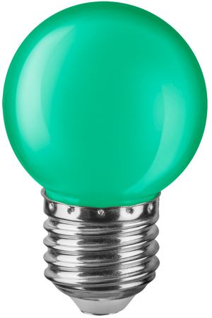 Лампа светодиодная Navigator шарик цветной 1Вт цоколь E27 (зеленая)