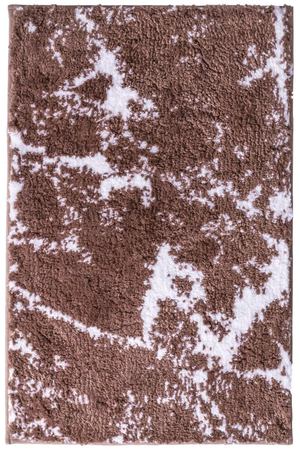 Коврик для ванной комнаты Ridder Marmor бело-коричневый, 90х60 см