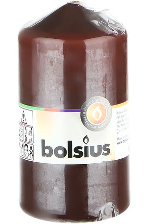 Свеча декоративная Bolsius 13х7 см коричневая