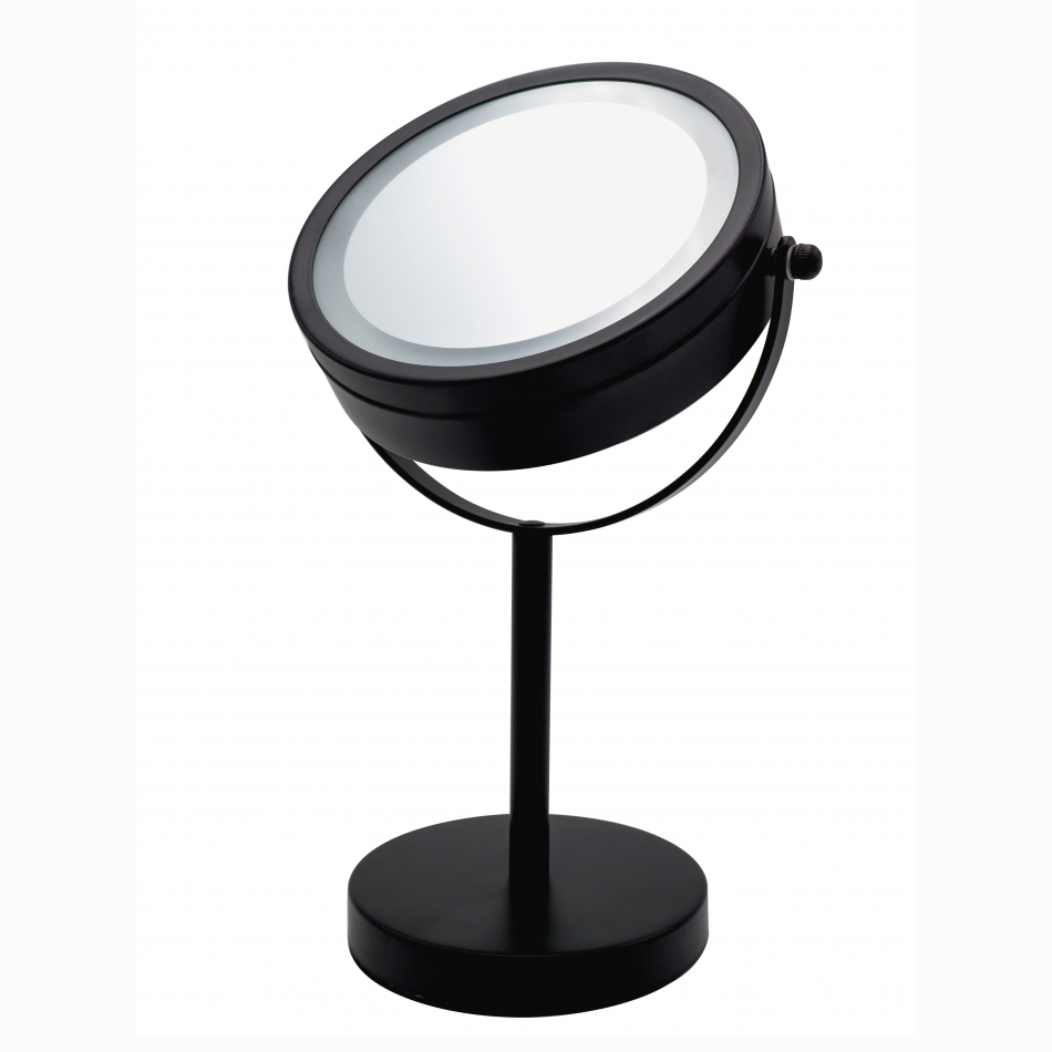 Где купить Зеркало косметическое Ridder Dais настольное 1х/3х LED черный Ridder 