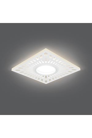 Светильник Gauss Backlight BL127 Квадратный, Белый, цоколь Gu5.3, 3W, LED, 3000K