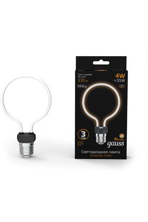Лампа Gauss Filament Artline G95 4W 330lm 2700К Е27 milky LED 1/10/100
