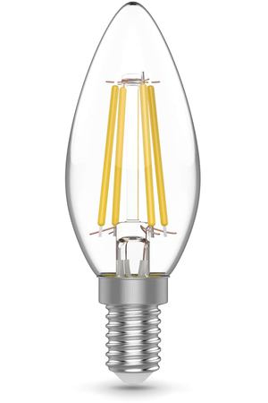 Лампа Gauss Basic Filament Свеча 5,5W 510lm 2700К Е14 LED (3 лампы в упаковке) 1/20
