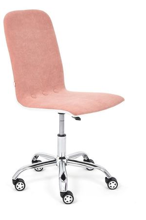 Кресло ТС 47х41х103 см флок, кожзам розовый/белый