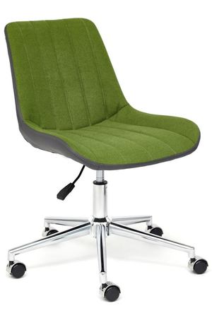 Кресло ТС 52х40х97см экошерсть/кожзам зелёный/металлик