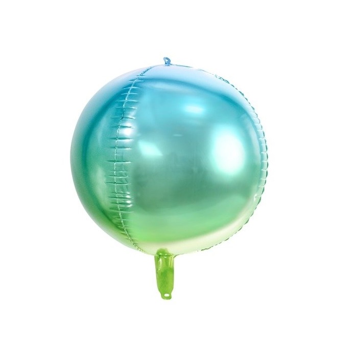 Где купить Шар воздушный Party Deco из фольги голубой-зеленый 35см Party Deco 