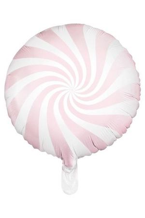 Шар воздушный Party Deco из фольги леденец розовый 45см
