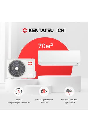 Настенная сплит-система Kentatsu Ichi KSGI70HFAN1/KSRI70HFAN1, для помещений до 70 кв. м.