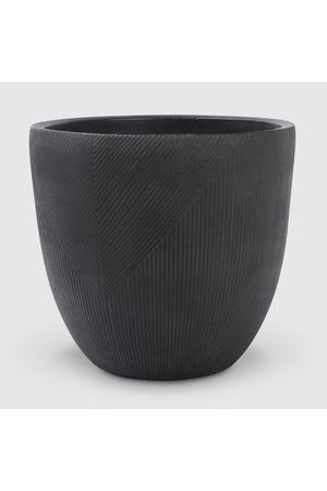 Горшок для цветов L&t pottery геометрия антик черный d30