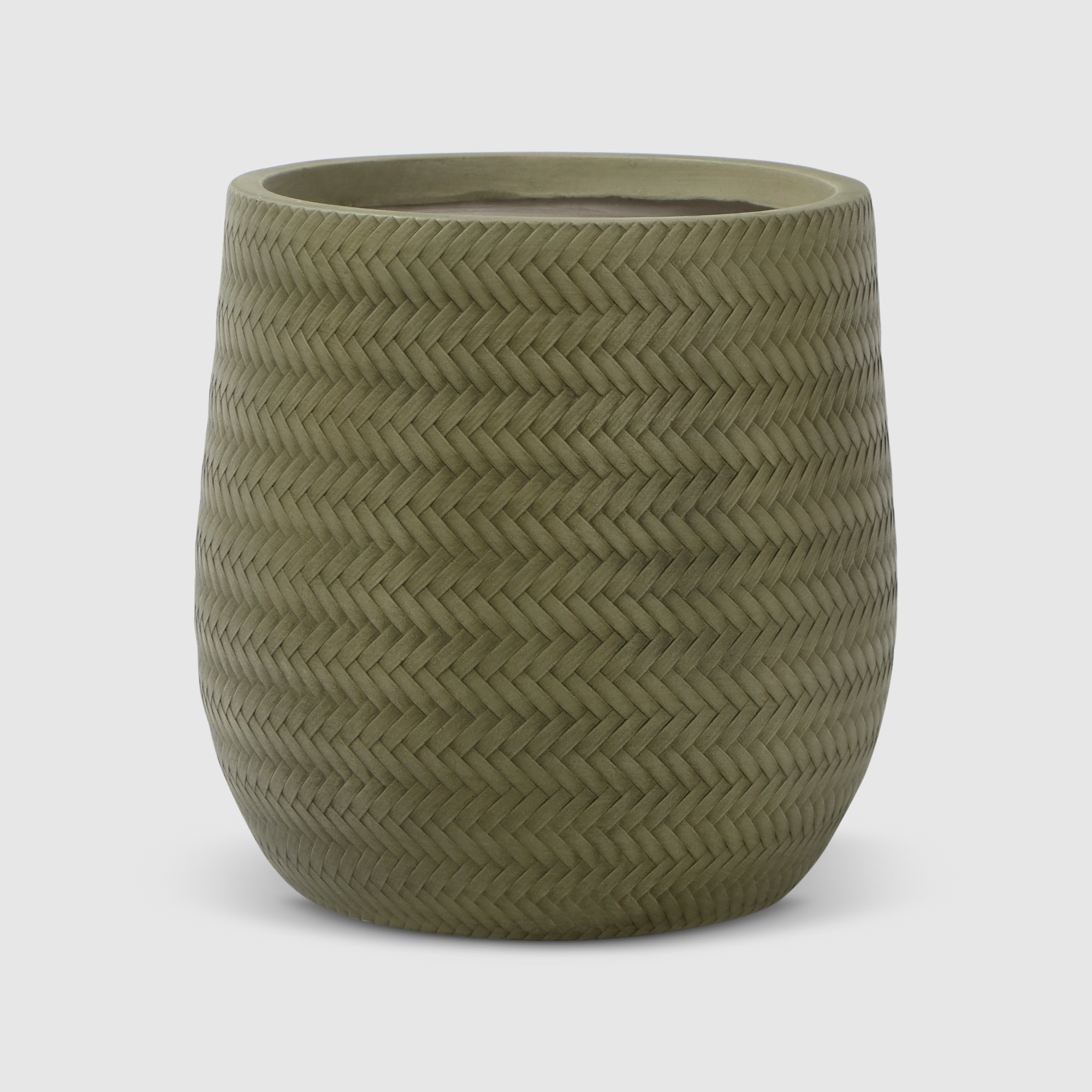 Где купить Горшок для цветов L&t pottery плетение блеклый зеленый d32 Без бренда 