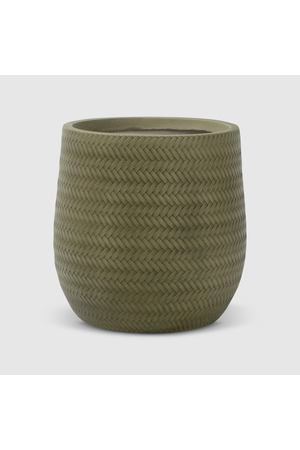 Горшок для цветов L&t pottery плетение блеклый зеленый d32