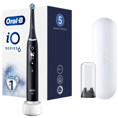 Где купить Электрическая зубная щетка Oral-B iO 6, черный Braun 