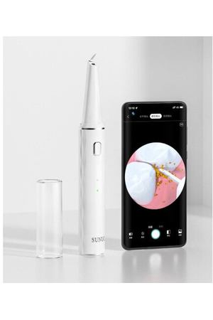 Ультразвуковой инструмент для удаления зубного камня Sunuo T12 Pro Smart Visual Ultrasonic Dental Scale White