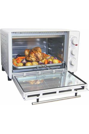 Мини-печь Igenix IG7131, электрическая плита с вентилятором и грилем, 30л, идеально подходит для жарки, выпечки, гриля и разогрева, белый