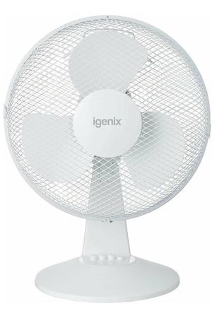Портативный настольный вентилятор Igenix DF1610, белый, 50Вт, 3 скорости, тихая работа, осциллирующий, 16 дюймов