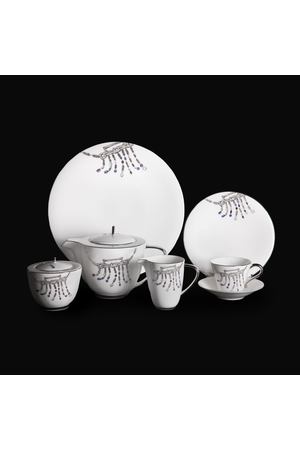 Чайный сервиз Hankook/Prouna Тифани с кристаллами Swarovski 22 предмета