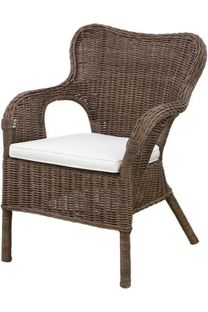 Кресло Rattan grand dubai с подушкой medium brown