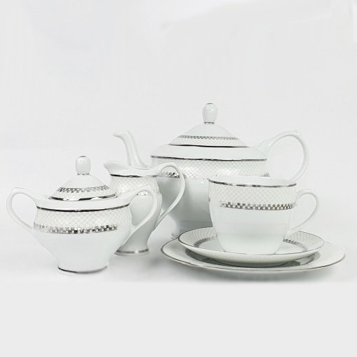 Где купить Сервиз чайный Porcelana Bogucice Dama Platin 6 персон 15 предметов Porcelana Bogucice 