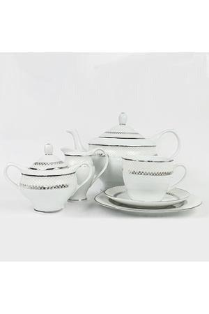 Сервиз чайный Porcelana Bogucice Dama Platin 6 персон 15 предметов
