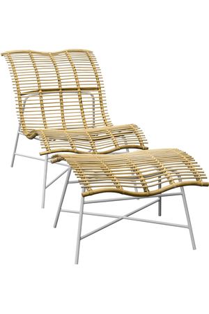 Комплект мебели Rattan grand Nuvali шезлонг с подставкой для ног (RG-LARCH015-NCLL/RG-FS015-NCLL)