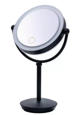 Зеркало косметическое Ridder Moana с подсветкой, 1x/5x увеличение, черный