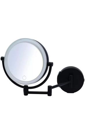 Зеркало косметическое Ridder Shuri с подсветкой, 1x/5x увеличение, черный
