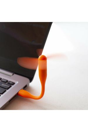 USB вентилятор / гибкий портативный мини вентилятор usb / вентилятор для телефона, ноутбука, powerbank /оранжевый