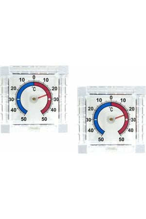 Комплект Термометров уличных оконных с фиксацией на окно снаружи -50 +50 2 штуки