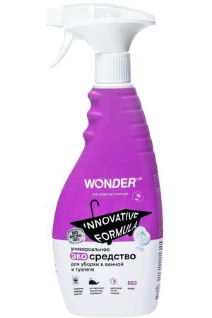 Чистящее средство для уборки в ванной и туалете WONDER LAB, эко средство для сантехники без хлора и резкого запаха, 550 мл