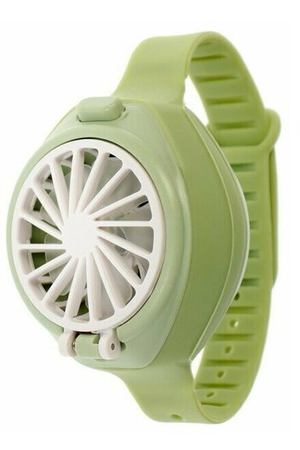 Мини вентилятор в форме наручных часов LOF-10, 3 скорости, поворотный, зеленый