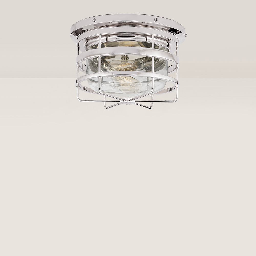 Где купить Crosby Nickel / Clear Glass Потолочный накладной светильник Ralph Lauren Home 