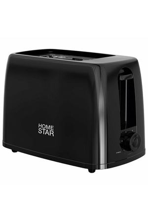 Тостер HomeStar HS-1015, цвет: черный, 650 Вт