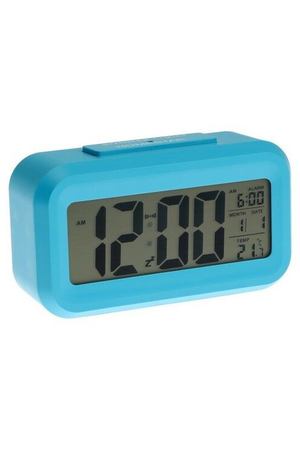 Часы HOMESTAR HS-0110, будильник, температура, подсветка, 3хААА, синие