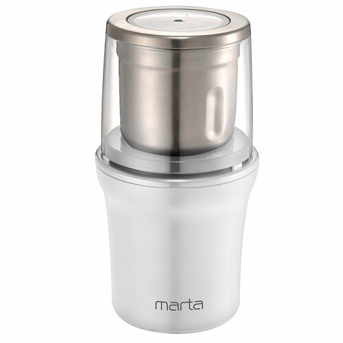 Где купить Кофемолка MARTA MT-CG2179B 2 съемные чаши белый жемчуг Marta 