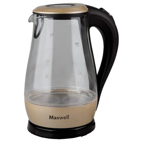 Где купить Чайник Maxwell MW-1041, черный/бежевый Maxwell 