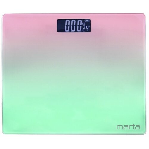 Где купить MARTA MT-SC1691 зелено-розовый LCD весы напольные диагностические, умные с Bluetooth Marta 