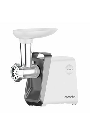MARTA MT-MG2028D белый/серебро мясорубка