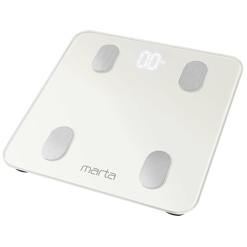 Где купить Весы электронные MARTA MT-1606 белый жемчуг, белый Marta 