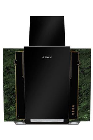 Наклонная вытяжка GEFEST ВО-3603 К69, цвет корпуса зеленый с рисунком "мрамор ретро", цвет окантовки/панели стекло