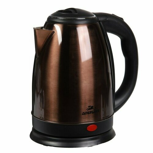 Где купить Чайник электрический "Добрыня" DO-1224C, металл, 1.8 л, 1800 Вт, коричневый Добрыня 