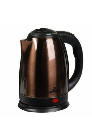 Чайник электрический "Добрыня" DO-1224C, металл, 1.8 л, 1800 Вт, коричневый